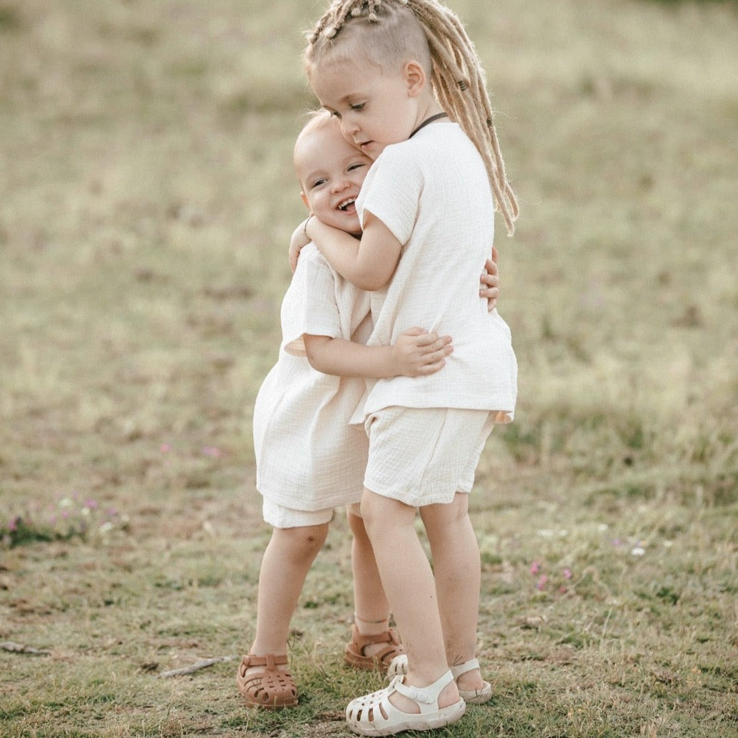 SHORT BOHO ECRU