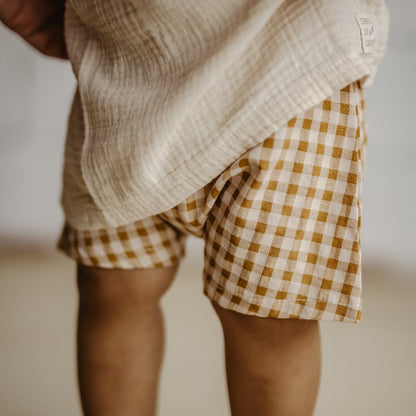 SHORT VICHY MOCCA