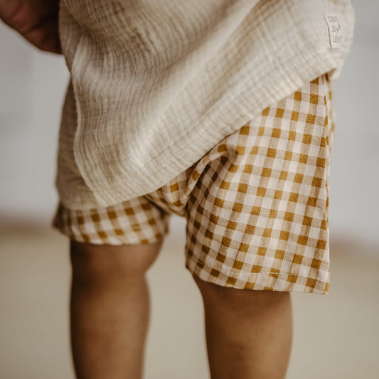 SHORT VICHY MOCCA