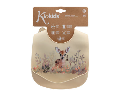 BABERO SILICONA BEIGE KIOKIDS