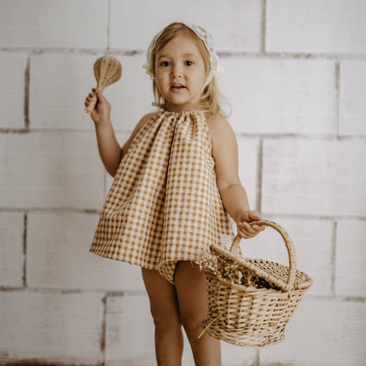 BLUSA VICHY MOCCA