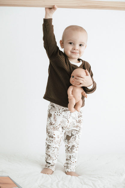LEGGING FOREST (interior afelpado). Talla new born y 1-3m