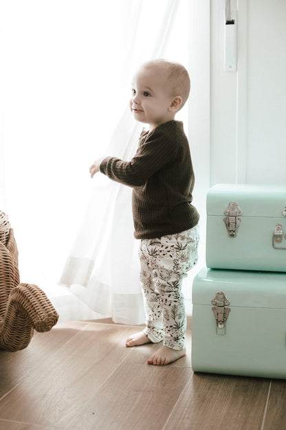 LEGGING FOREST (interior afelpado). Talla new born y 1-3m